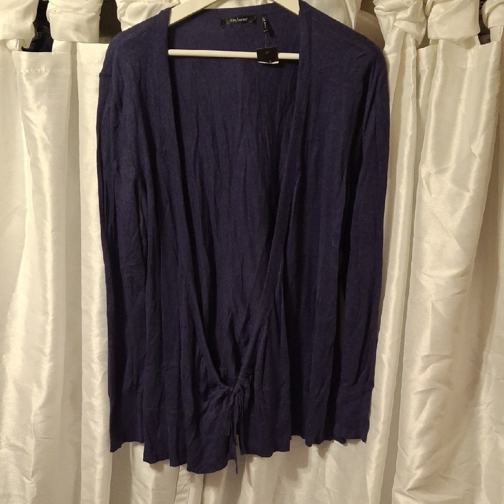 Daisy Fuentes Deep Blue/Purple Cardigan Lg 💖💖💖💖